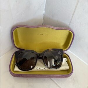 Gucci Brown Oversized Sunglasses
